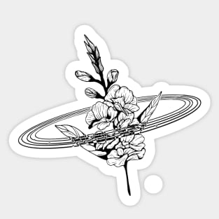 Orchid Orbit Sticker